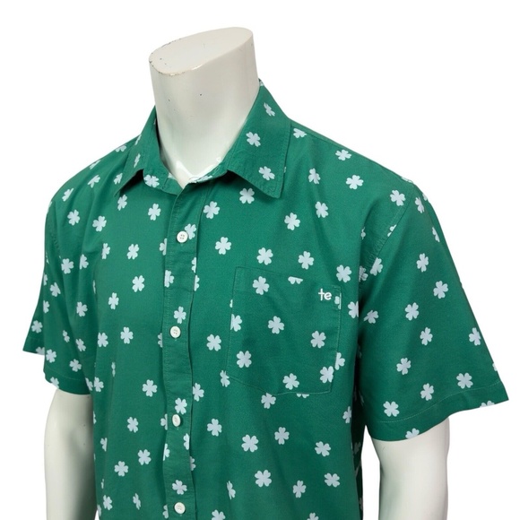 Tipsy Elves Men's XL Green Shamrock Shirt St. Patrick's Day Fits Like Large - Picture 4 of 10